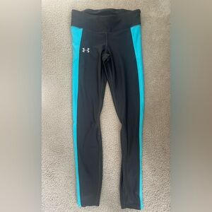 Under Armour Black and Teal Leggings